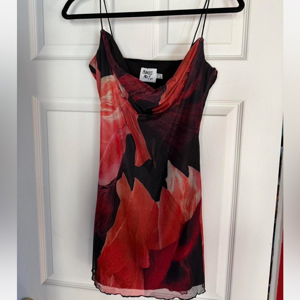 Black and Red Spaghetti Strap Dress